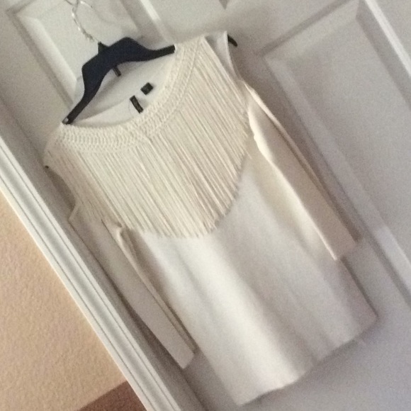 Venini Cream Long Sleeve Cutout Blouse - Picture 3 of 6